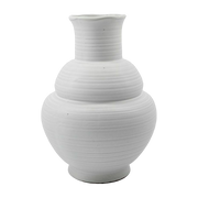 Vase en grès blanc 29 cm Liva - House Doctor