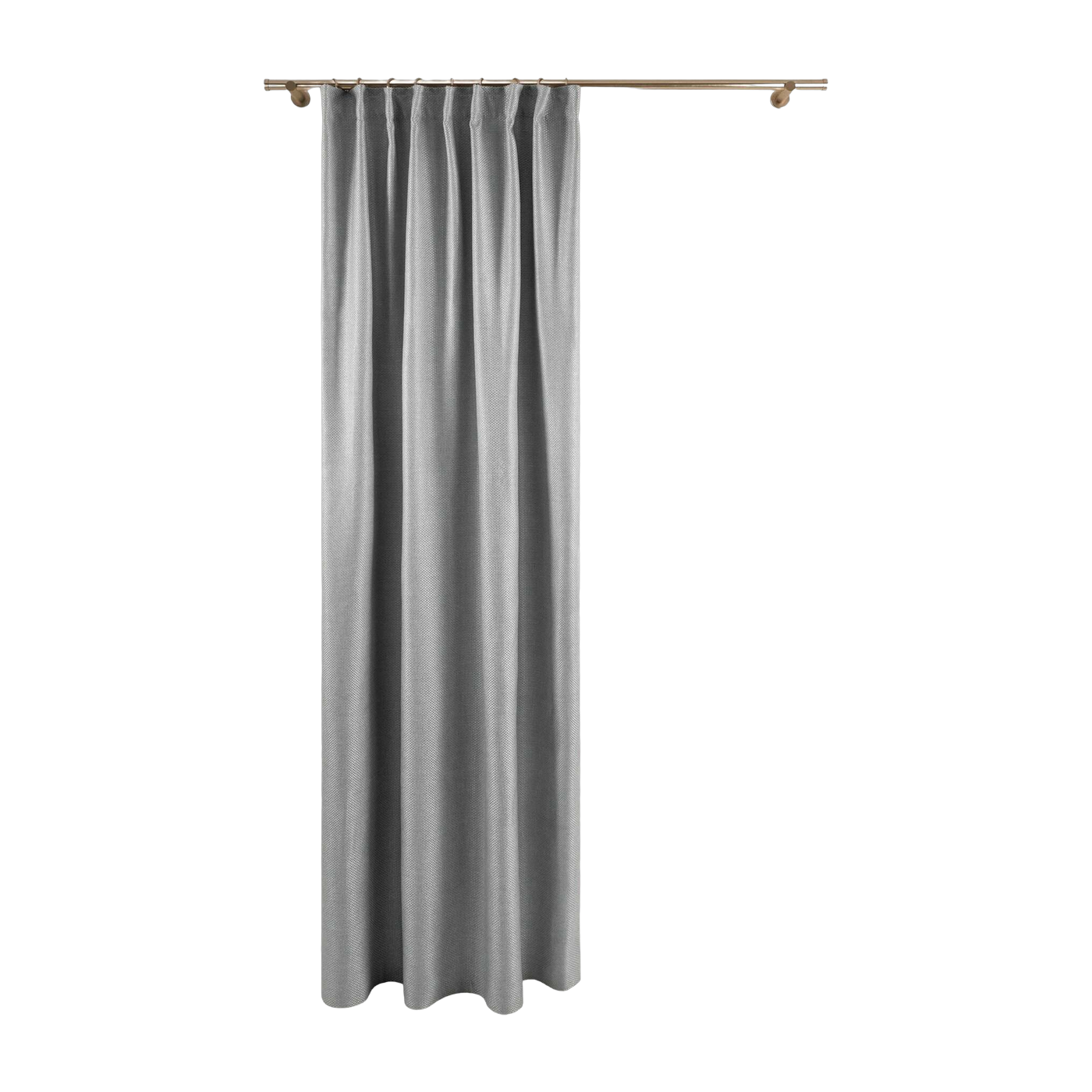 Coconut Pearl Grey Ribbon Curtain - Madura