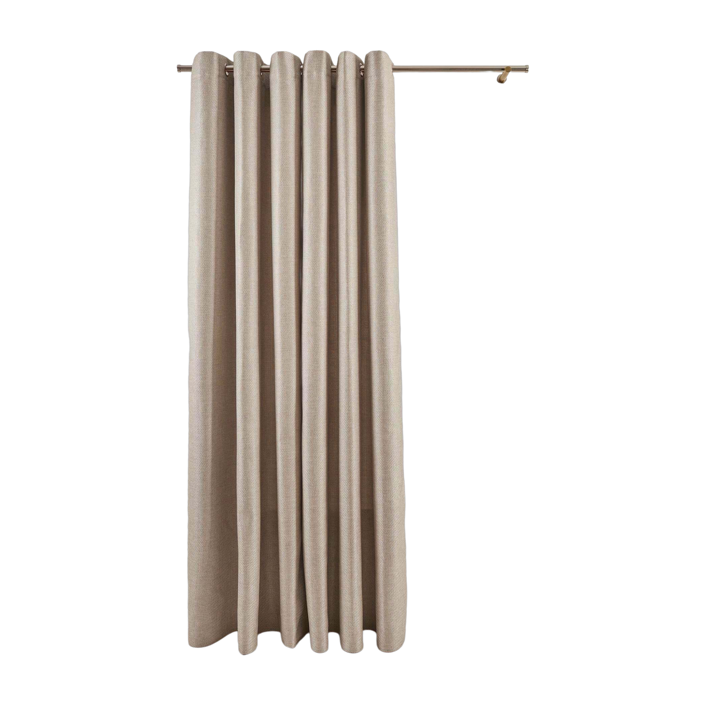 Eyelet Curtain fabric Coconut Beige - Madura