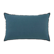Set of 2 Carlina Blue-Green and Black Braid Pillowcases - Madura