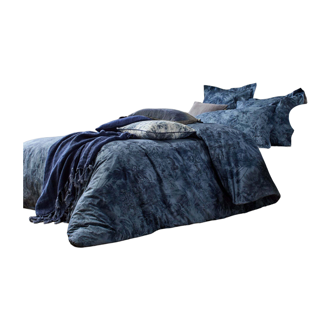 Housse de couette bleu 260x240cm Kali  - Madura