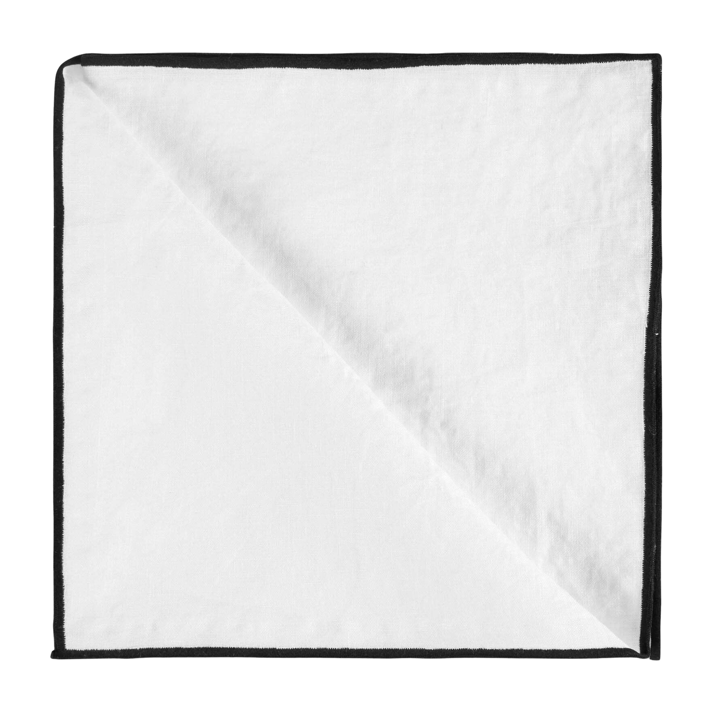 Serviette De Table Carlina Blanc Et Bourdon Noir - Madura