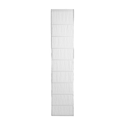 Store bateau 220x45 cm Blanc Et Bourdon Noir Carlina - Madura