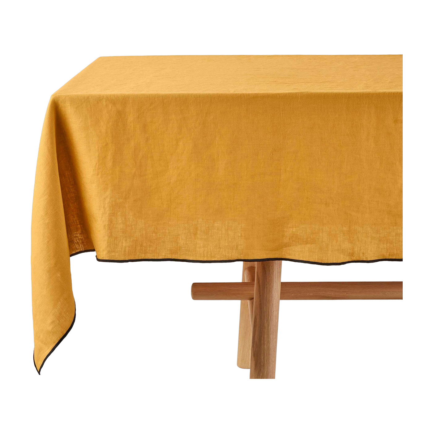 Quadratische Tischdecke Carlina Gelb Ocker Und Hummel Schwarz -. Madura