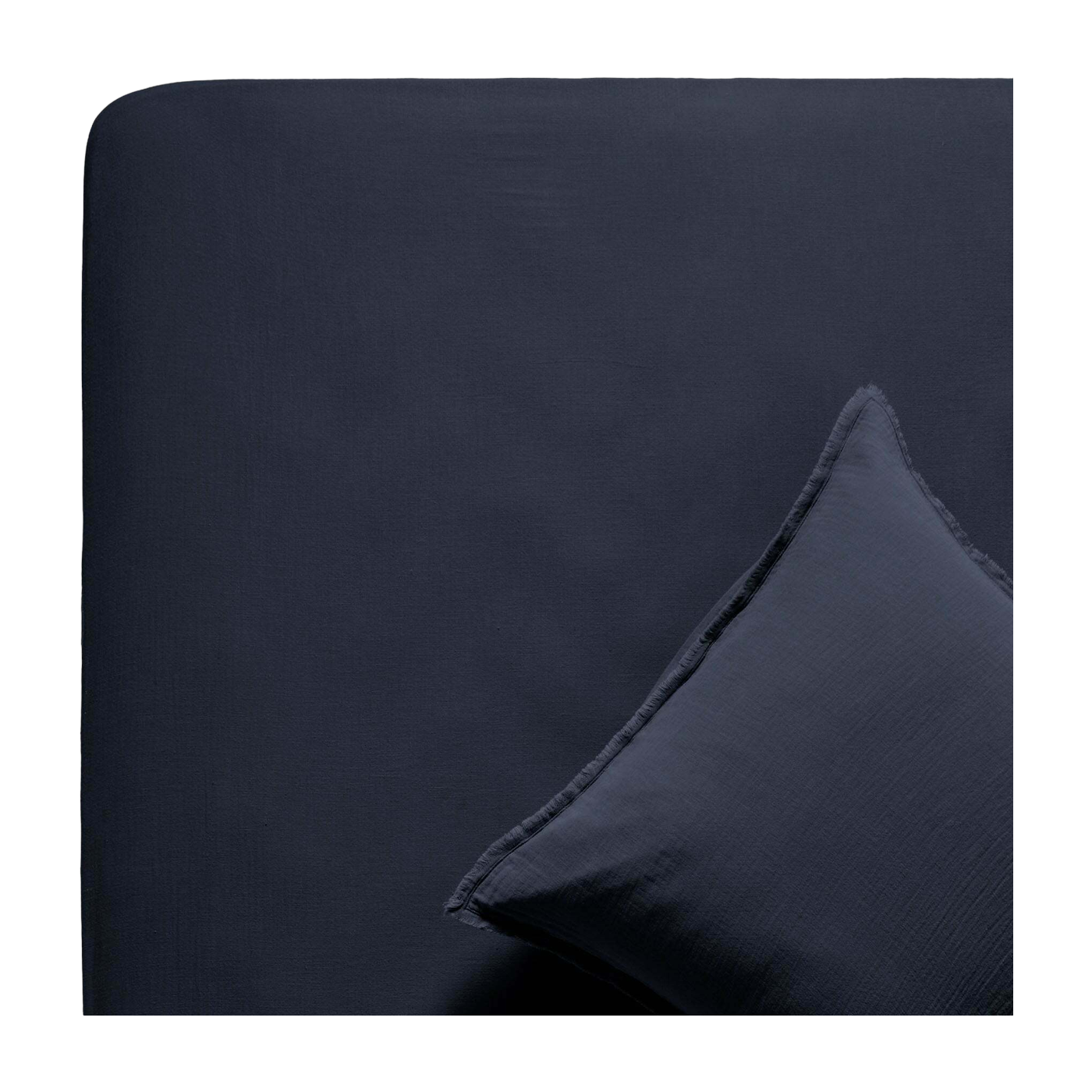 Spannbettlaken Tintenblau 140 x 200 cm Lou -. Madura