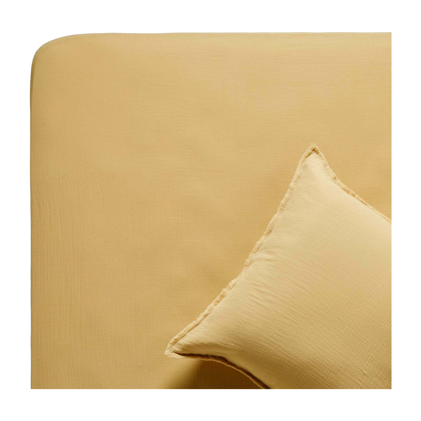 Spannbettlaken Gelb Stroh 140 x 200 cm Lou -. Madura