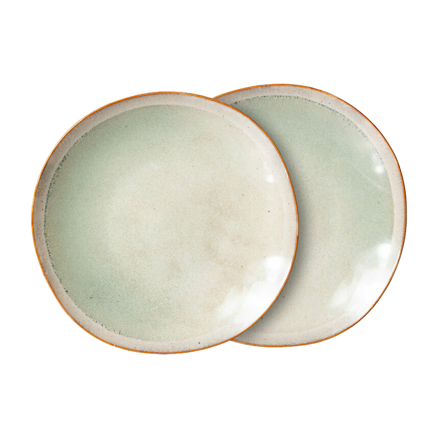 2 Ceramic Teller 22 cm Mist Vaisselle 70's - Hkliving