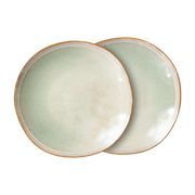 2 Ceramic Teller 22 cm Mist Vaisselle 70's - Hkliving