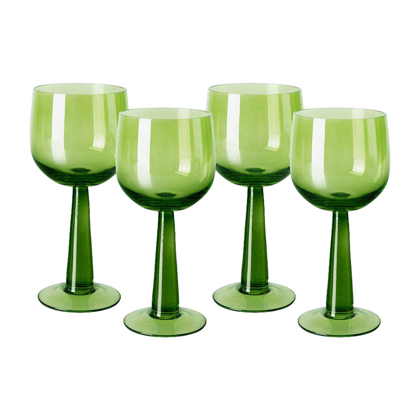 4 Grand verres à vin vert Lime - HKliving