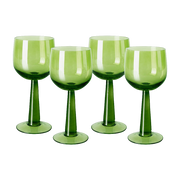 Copa de vino alta, verde lima (juego de 4) - HKliving