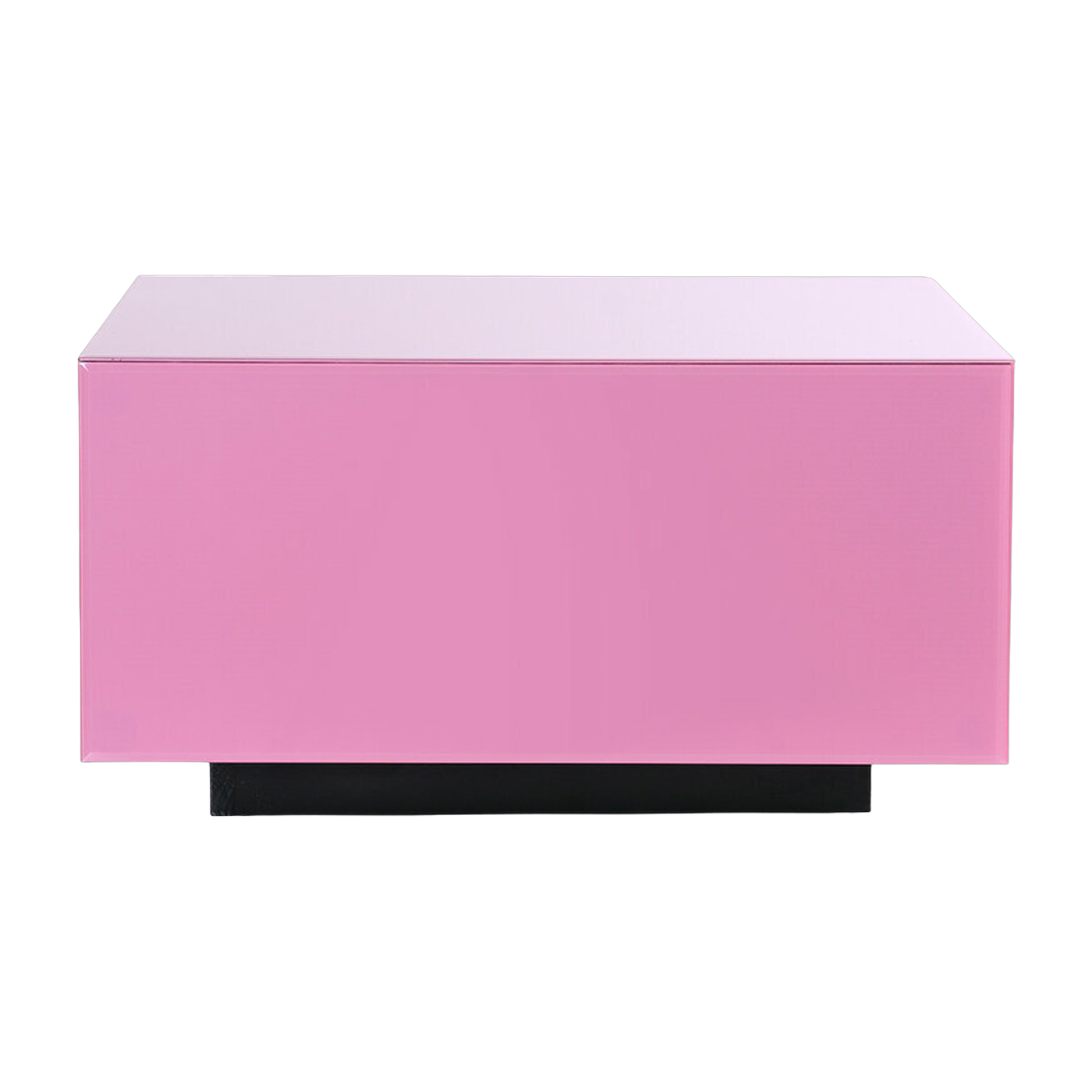 Table basse en verre rose Block L - HKliving