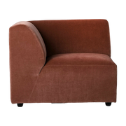 Modulo d' angle sinistra velvet mattone Jax - Hkliving