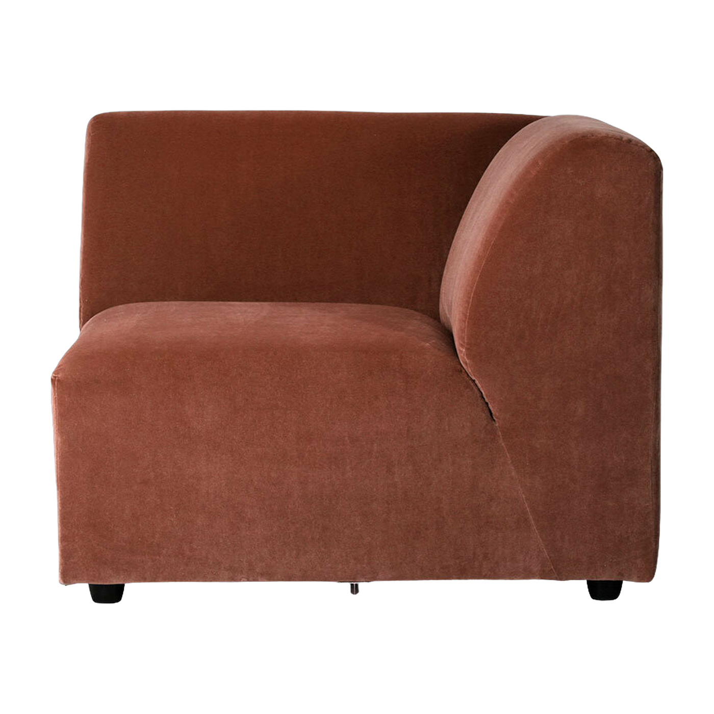 Module de fin angle droit en velours brique Jax - Hkliving