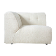 Module d'angle gauche en bouclé crème Vint - Hkliving
