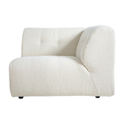 Module d'angle droit en bouclé crème Vint - Hkliving