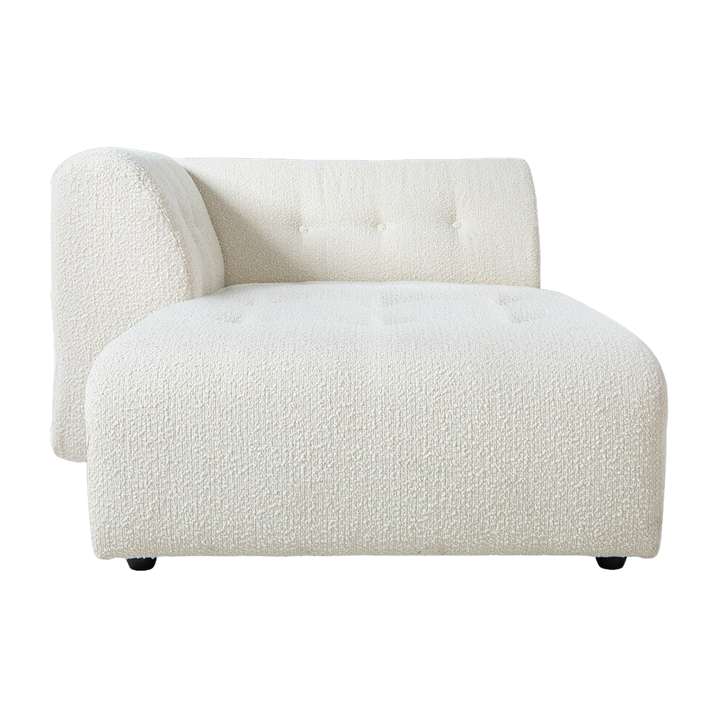 Méridienne lasciato in cream ricci Vint - Hkliving