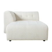 Méridienne gauche en bouclé crème Vint - Hkliving