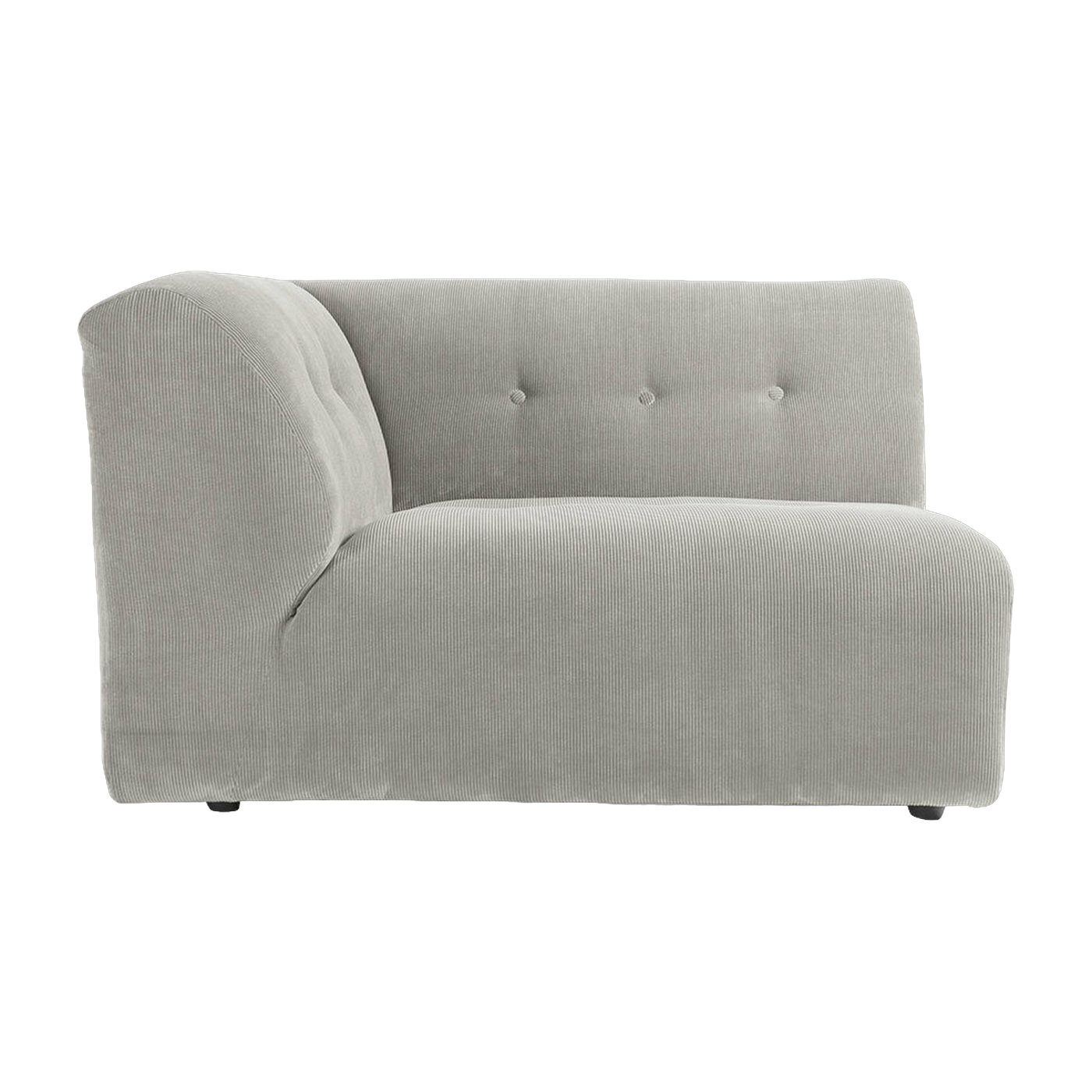 Modul d' angle links 2 Plätze in Kord cream Vint - Hkliving