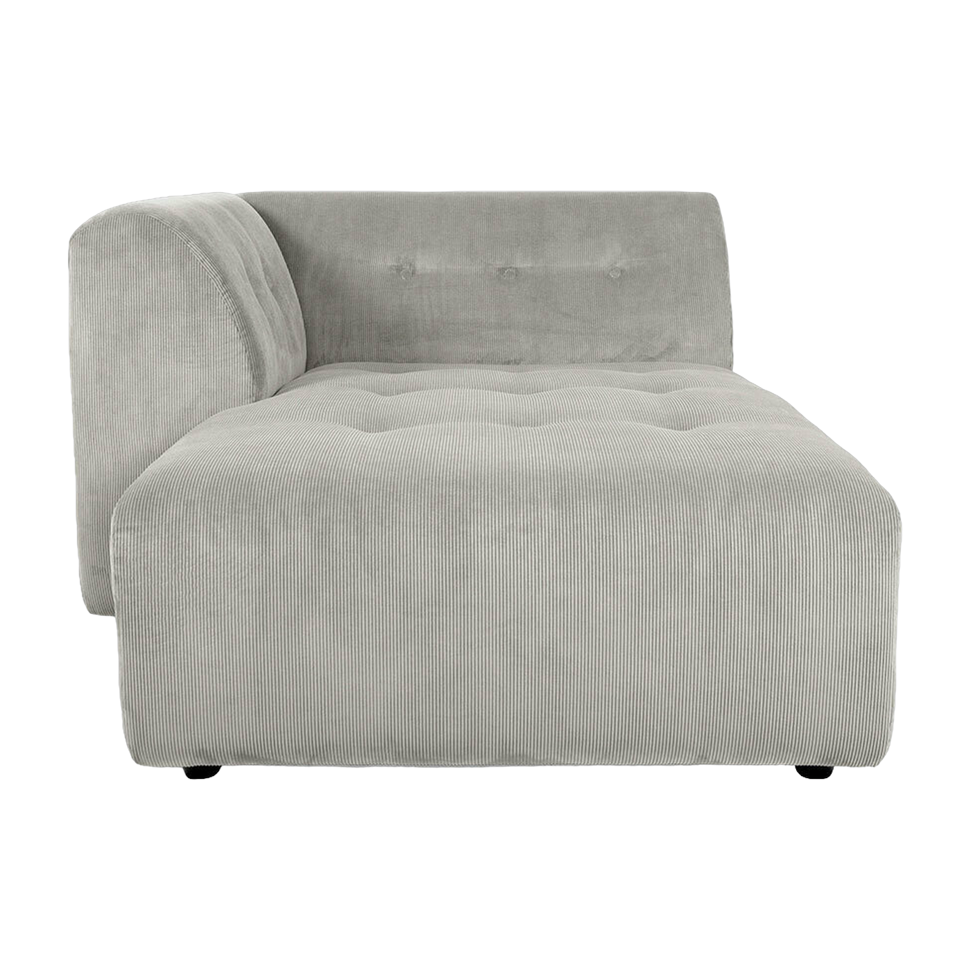 Méridienne links in cream corduroy Vint - Hkliving