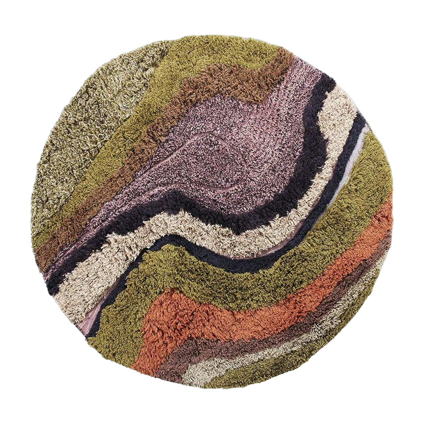 Tapis touffeté rond dégradé (150X150) - HKLIVING
