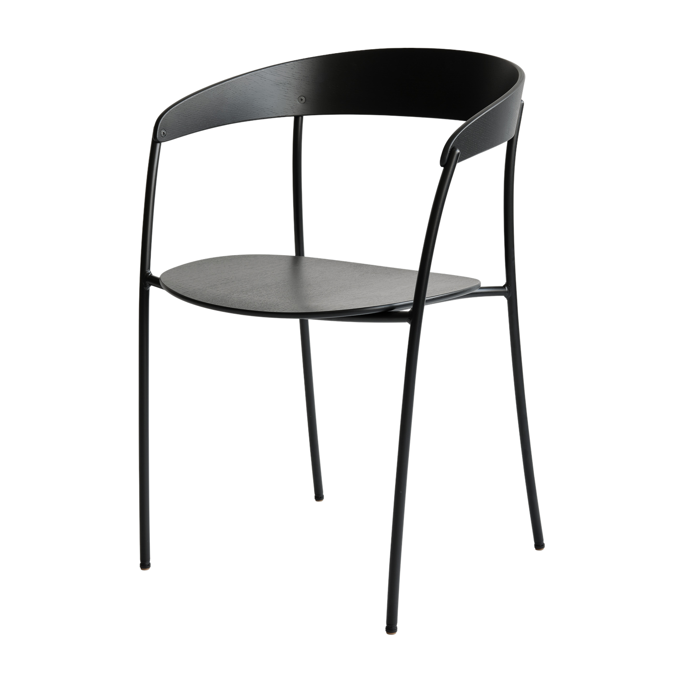 Chaise avec accoudoirs en frêne teinté Missing - New Works