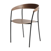 Missing walnut chair with arms - New Works