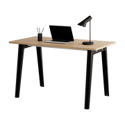 Bureau in eco-certified oak 130 x 70 cm black legs New Modern - Tiptoe