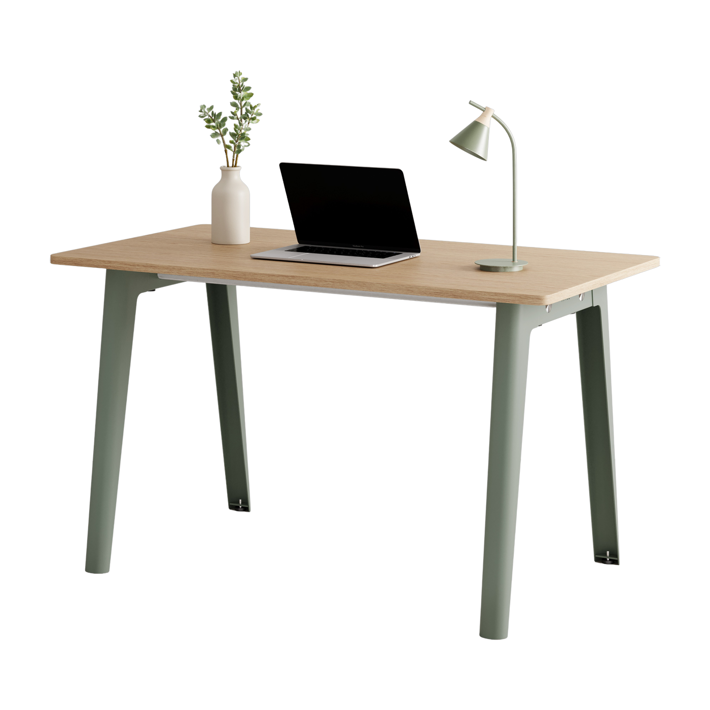 Bureau in eco-certified oak 130 x 70 cm with eucalyptus grey legs New Modern - Tiptoe