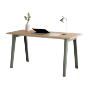 Bureau de roble con certificado ecológico 150 x 70 cm con patas de eucalipto gris New Modern - Tiptoe