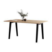 Esstisch aus ökozertifizierter Eiche 160 x 95 cm Schwarze Beine New Modern - -. Tiptoe