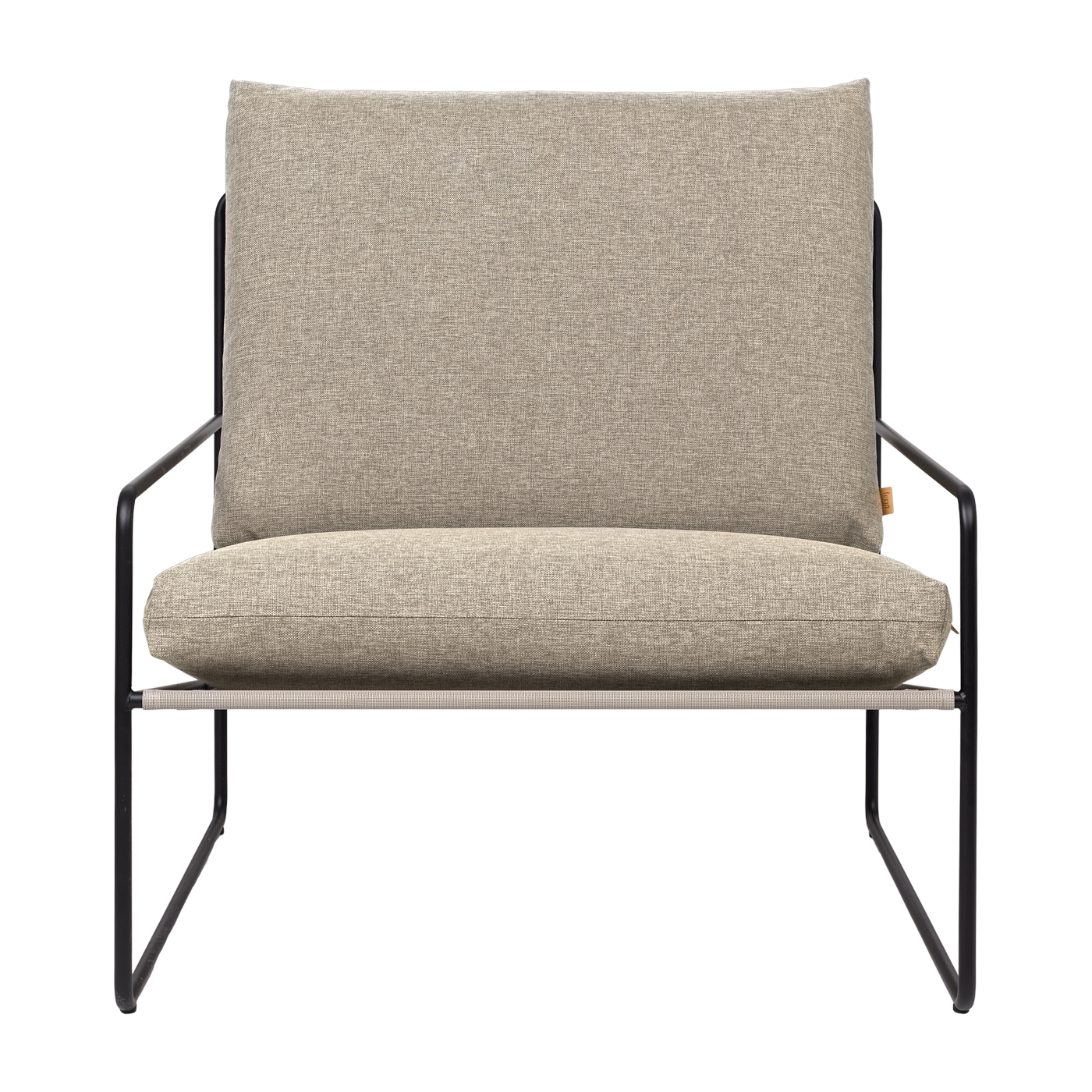 Fauteuil extérieur sable et métal noir Desert - Ferm Living