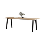 Eco-certified oak dining table 220 x 95 cm black legs New Modern - Tiptoe