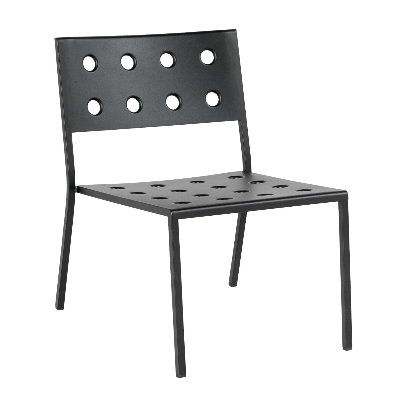 Charcoal steel lounge chair Balcony - HAY
