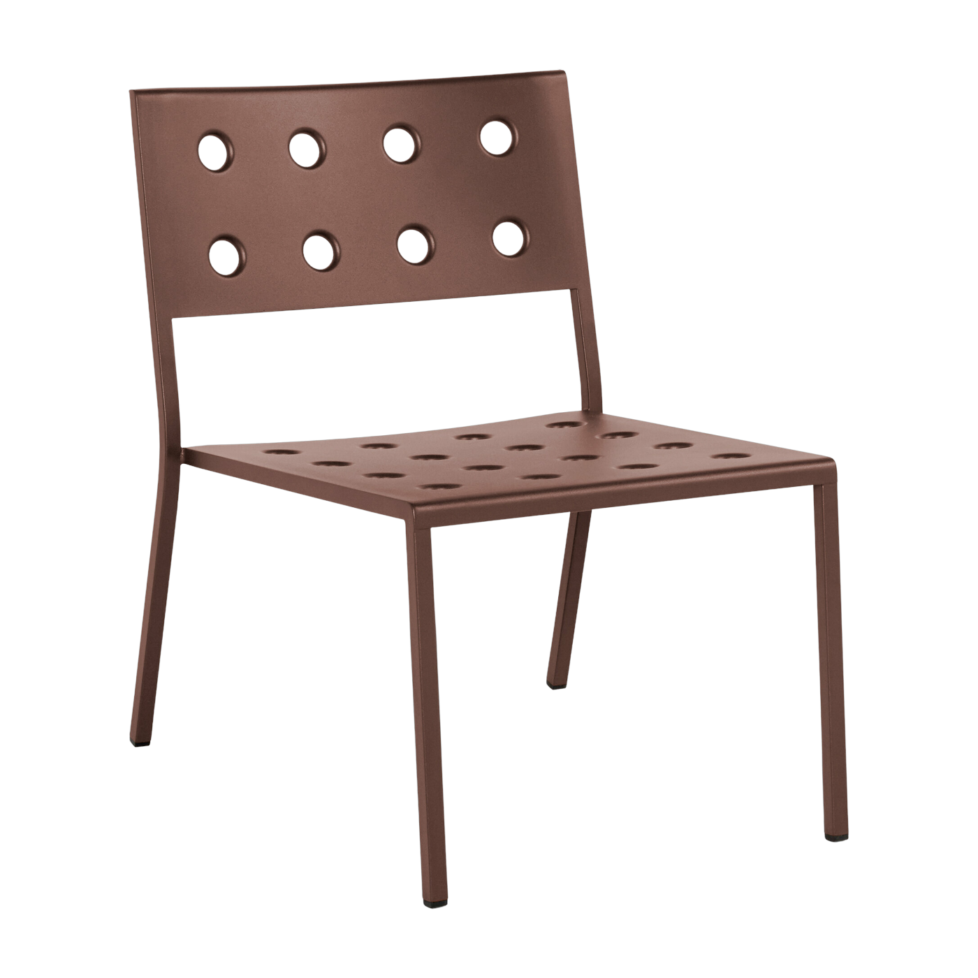 Red steel garden lounge chair Balcony - HAY