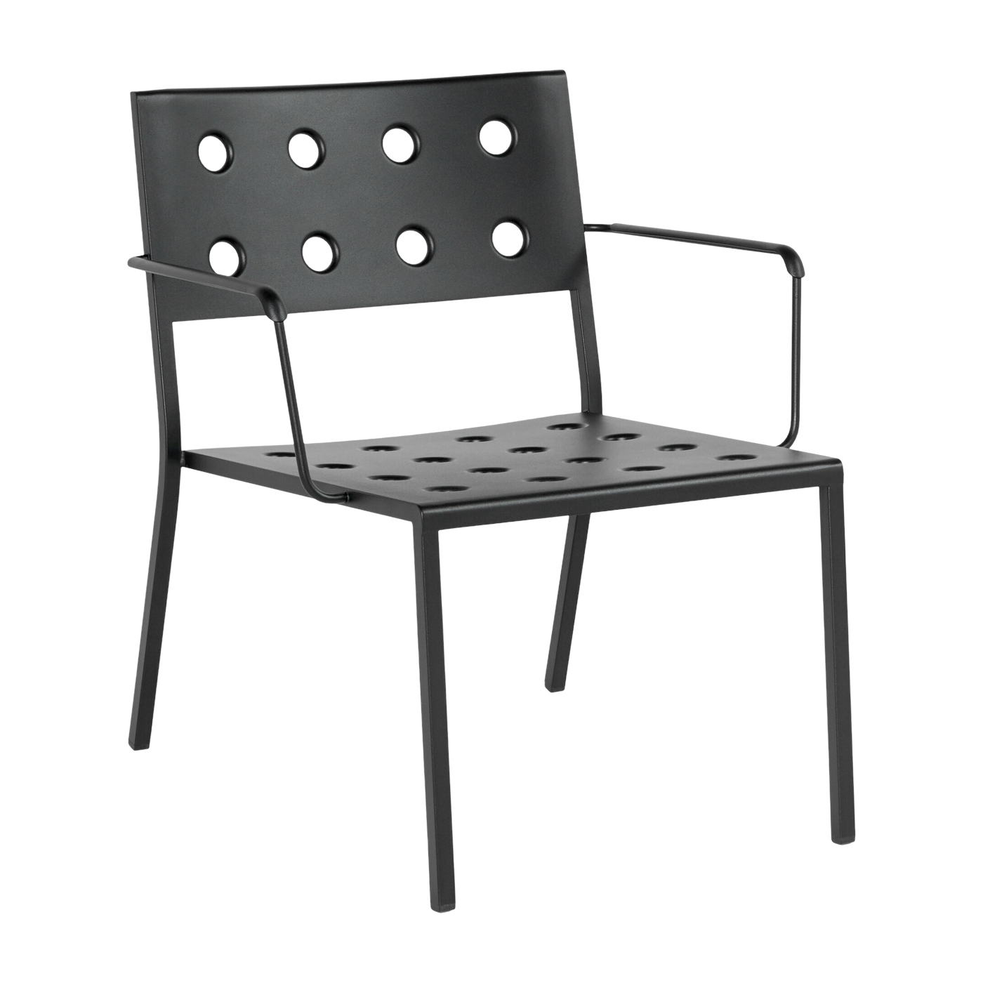 Garden lounge chair with anthracite steel armrests Balcony - HAY