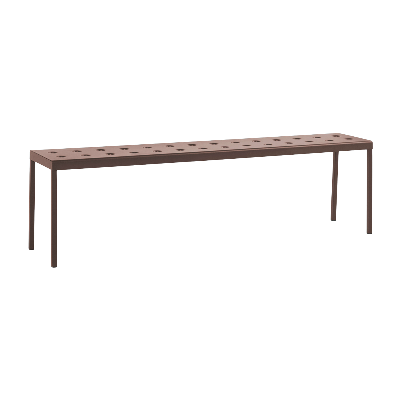 Banc de jardin en acier rouge 165 cm Balcony - HAY