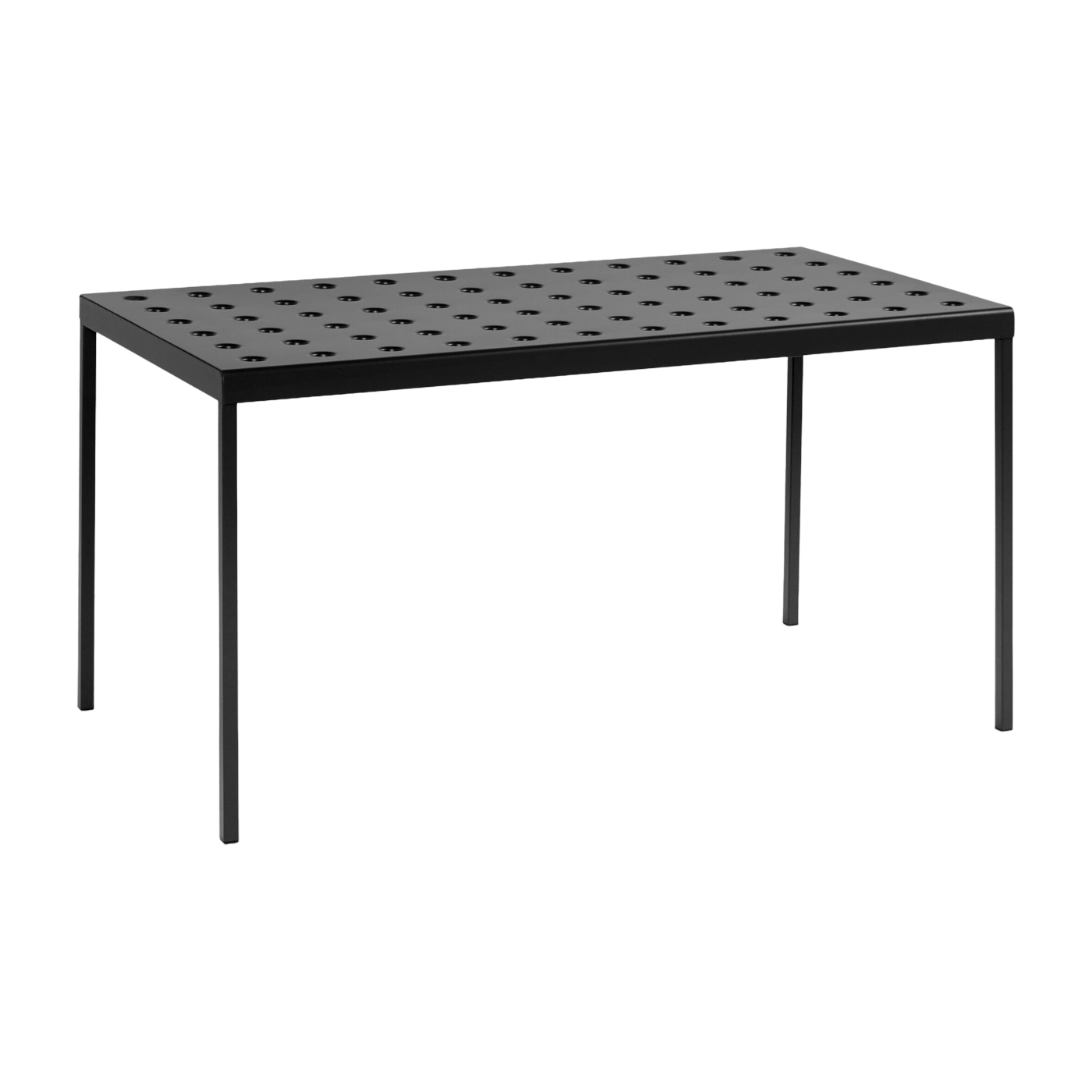 Rectangular steel garden table anthracite 144 x 76 cm Balcony - HAY