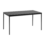 Rechteckiger Gartentisch aus anthrazitfarbenem Stahl 144 x 76 cm Balcony -. HAY