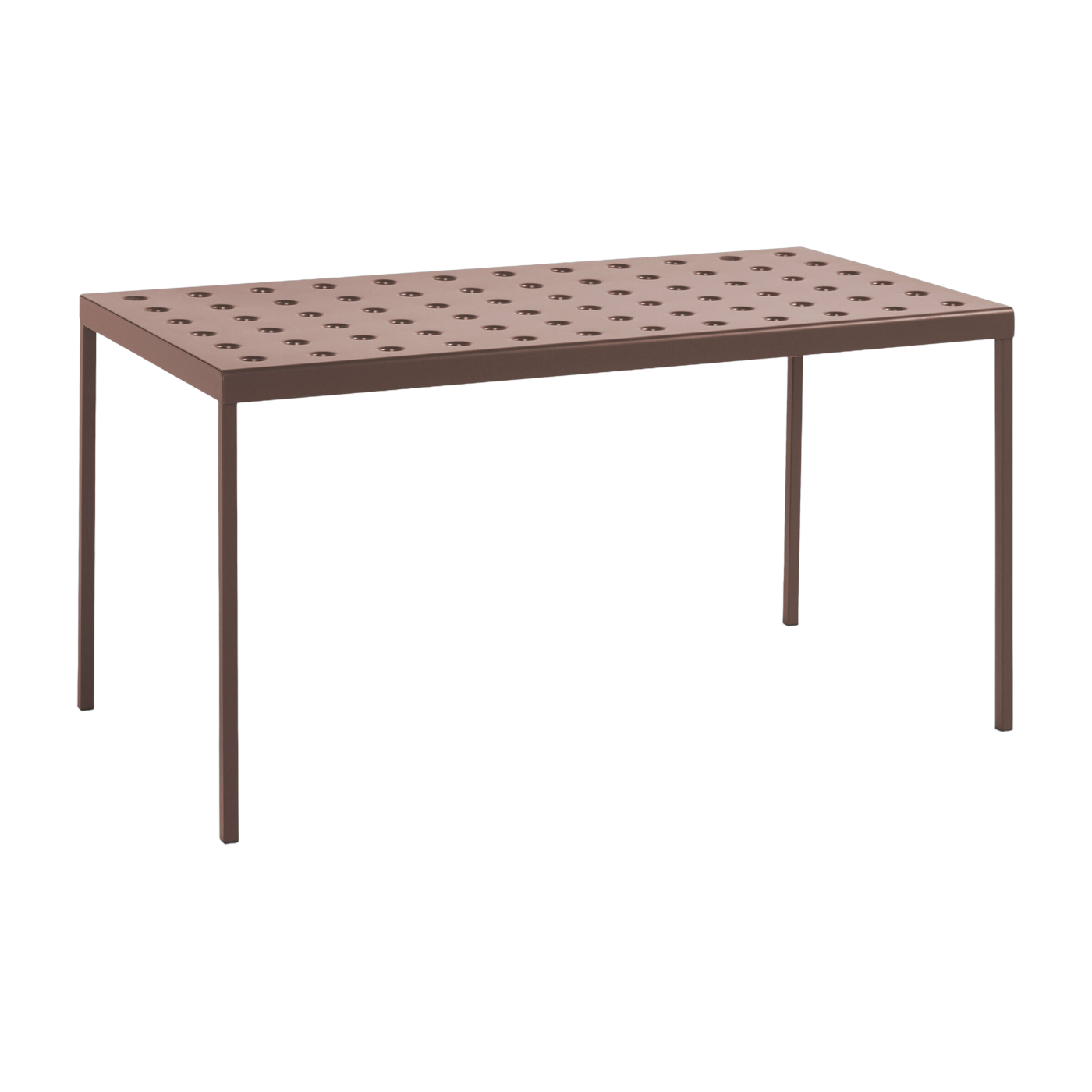 Tavolo da giardino rettangolare in acciaio rosso 144 x 76 cm Balcony - HAY