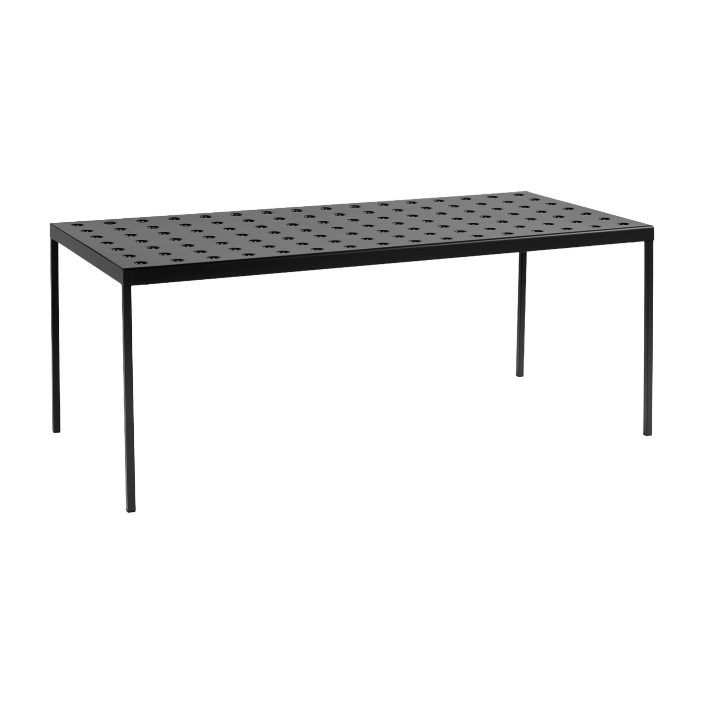 Rectangular steel garden table anthracite 190 x 87 cm Balcony - HAY