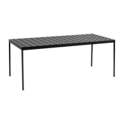Table de jardin rectangulaire en acier anthracite 190 x 87 cm Balcony - HAY