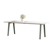Mesa de comedor de laminado blanco 220 x 95 cm - New Modern Tiptoe