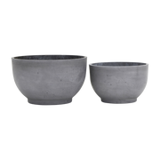2 Cache-pot arrondis en béton - House Doctor