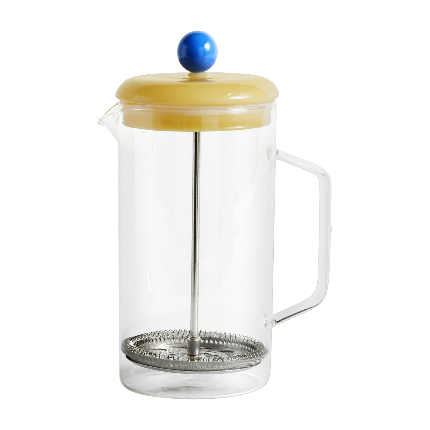 Tetera de vidrio con infusor de prensa transparente - HAY