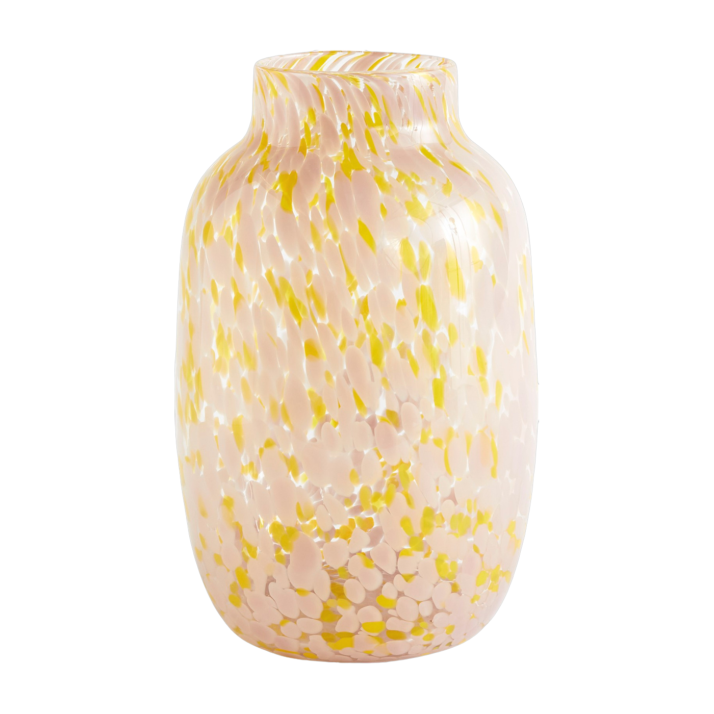 Vase rosa e giallo Round L Splash - HAY
