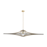 Suspension Design bois et noir 124 cm câble lin SINGING BRUT - RIF