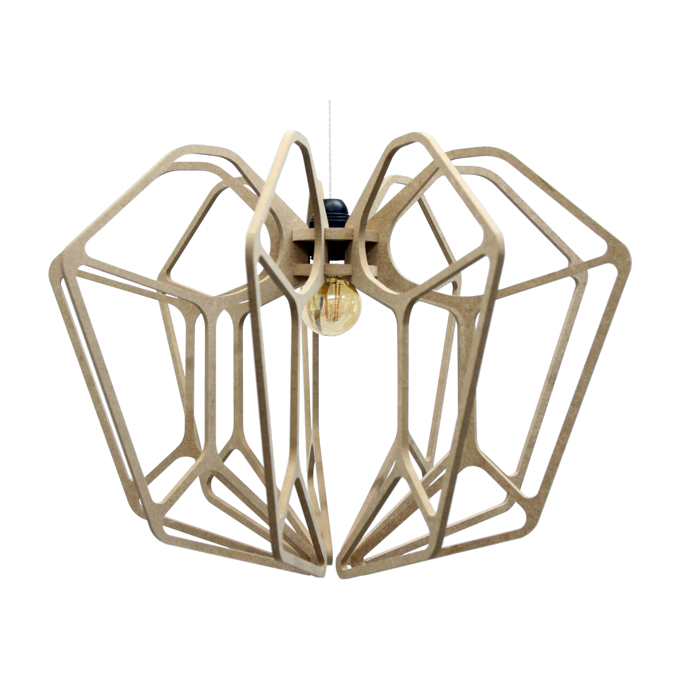 تعليقة تصميم خشبية 36 سم كابل كتان DIAMOND - RIF