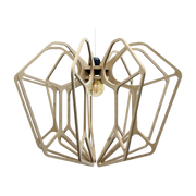 Hängeleuchte Design Holz 36cm Kabel Leinen DIAMOND - -. RIF
