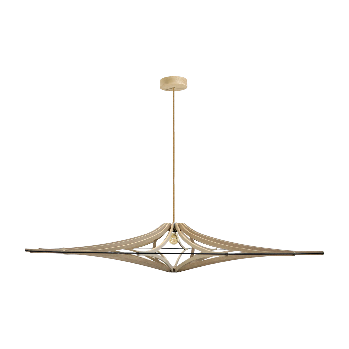 تعليقة تصميم سوداء XL 160 سم كابل كتان SINGING BRUT - RIF