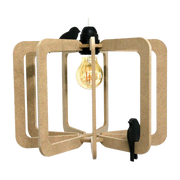 Lampada a sospensione Design legno 36cm BIRD - RIF
